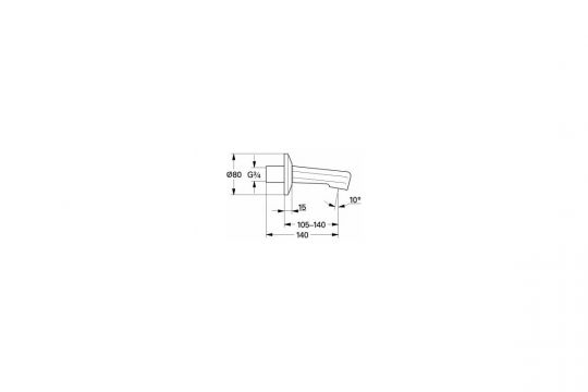 Излив Grohe 13540000 для ванны схема 2