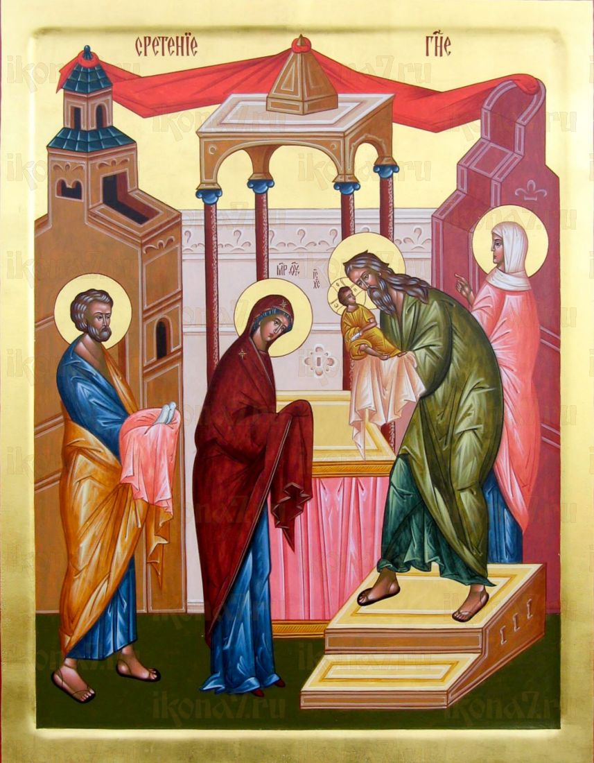 Икона Сретение Господне (рукописная)