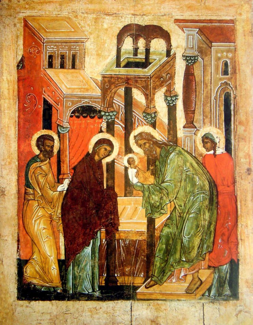 Сретение Господне: Икона, Воспевающая Радость (рукописная)