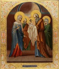 Сретение Господне: Икона, Утешающая в Скорби (рукописная)