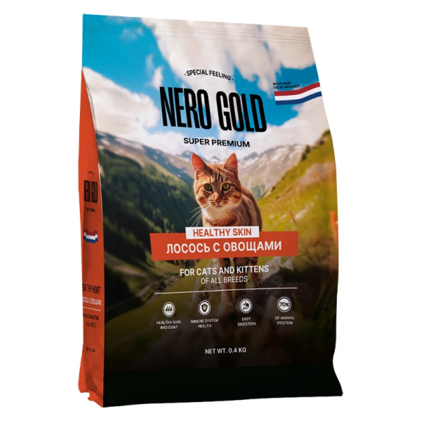 Сухой корм для кошек Nero Gold Super Premium с лососем