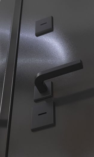 Входная дверь с терморазрывом Бункер BN 10 Тепло Плюс - Зеркало Белый софт, фацет с багетом