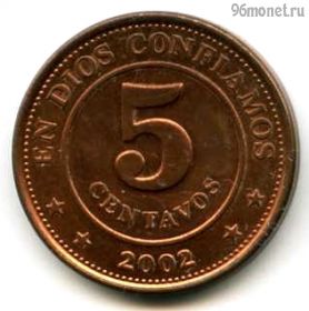 Никарагуа 5 сентаво 2002