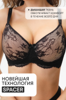 Бюстгальтер 2300 кружевной SPACER OIRO [черно-золотой]
