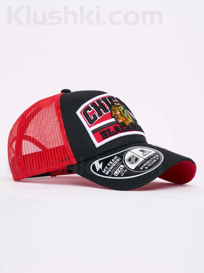 Кепка Chicago Blackhawks №17, черн.-красн., 55-58 (ТМ ATRIBUTIKA&CLUB), Арт.32294