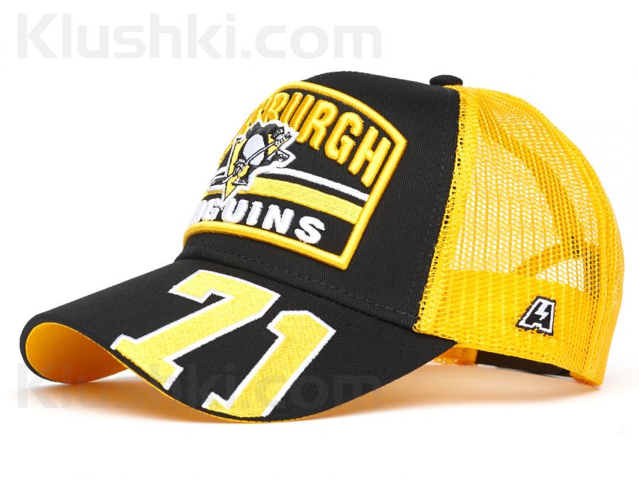 Кепка Pittsburgh Penguins №71, черн.-желт., 55-58 (ТМ ATRIBUTIKA&CLUB), Арт.31326