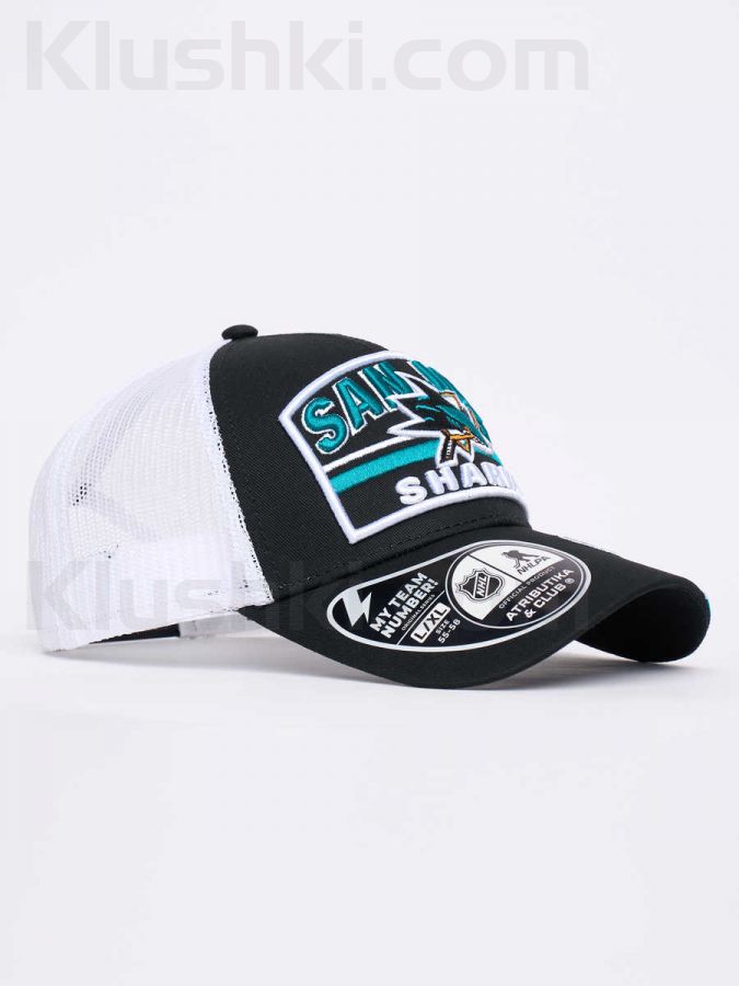 Кепка San Jose Sharks №39, черн.-бел., 55-58 (ТМ ATRIBUTIKA&CLUB), Арт.32317
