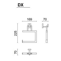 Держатель настенный Oasis с 0SQR00802200017 для туалетной бумаги схема 2