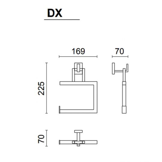 Держатель настенный Oasis с 0SQR00802200017 для туалетной бумаги схема 2