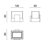 Стакан настенный Oasis Square 0SQR01500900011 схема 4 Стакан настенный Oasis Square 0SQR01500900011 схема 4