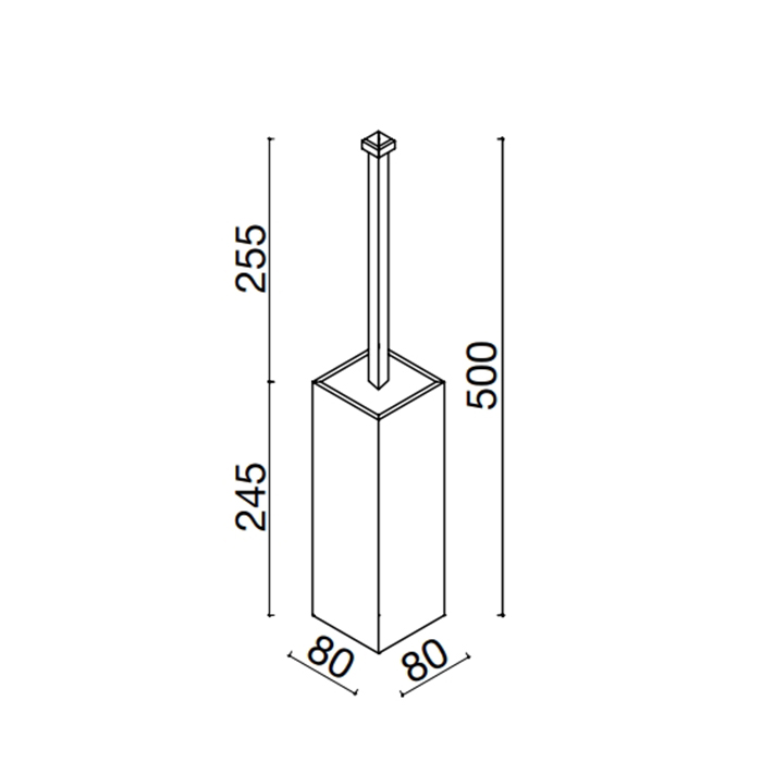 Туалетный ёршик Oasis Square 0SQR01005000008 подвесной ФОТО