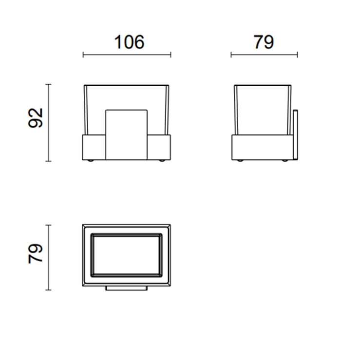 Стакан настольный Oasis Square 0SQR01200900011 ФОТО