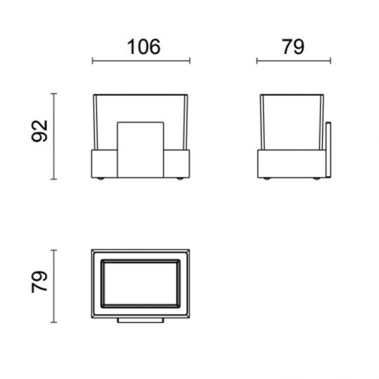 Стакан настольный Oasis Square 0SQR01200900011 схема 4