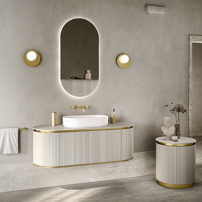 Изображение Комплект мебели №6 Oasis Naos 80х56x45 см подвесной тумба с двумя боковинами и топ