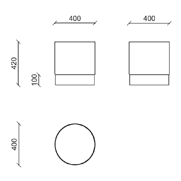 Пуф Oasis Otto 5HMSAOT4 40х42 см круглый ФОТО