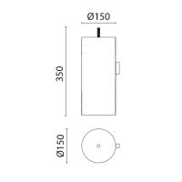 Держатель запасного рулона туалетной бумаги Oasis Defile 0AGD009 подвесной схема 2 Держатель запасного рулона туалетной бумаги Oasis Defile 0AGD009 подвесной схема 2