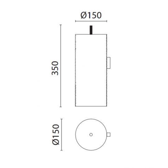 Держатель запасного рулона туалетной бумаги Oasis Defile 0AGD009 подвесной схема 2 Держатель запасного рулона туалетной бумаги Oasis Defile 0AGD009 подвесной схема 2