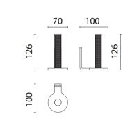 Держатель подвесной Oasis Defile 0AGD010 для запасного рулона туалетной бумаги схема 4
