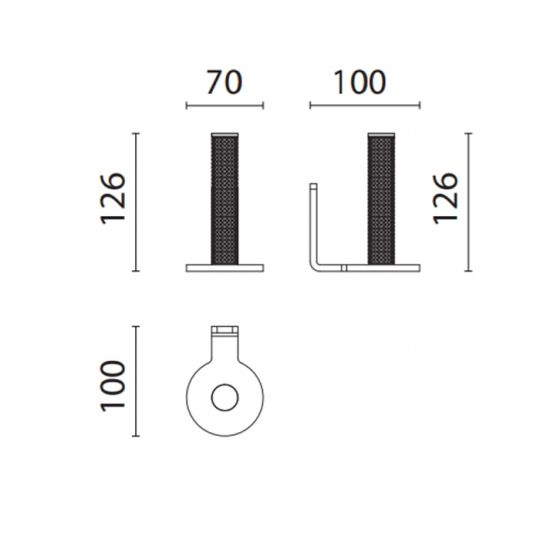 Держатель подвесной Oasis Defile 0AGD010 для запасного рулона туалетной бумаги схема 4