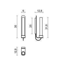 Светильник настенный Oasis Ducale 5HLDUA1DFR Flute DOWN схема 2