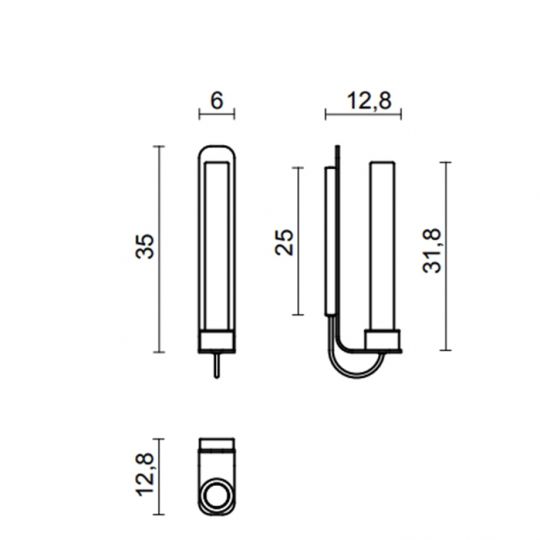 Светильник настенный Oasis Ducale 5HLDUA1DFR Flute DOWN схема 2