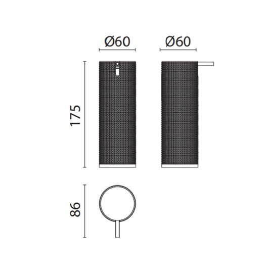 Дозатор для жидкого мыла Oasis Defile 0AGD020 настольный схема 4 Дозатор для жидкого мыла Oasis Defile 0AGD020 настольный схема 4