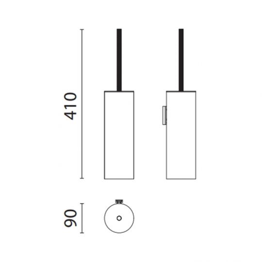 Ершик для унитаза Oasis Defile 0AGD012 подвесной схема 2