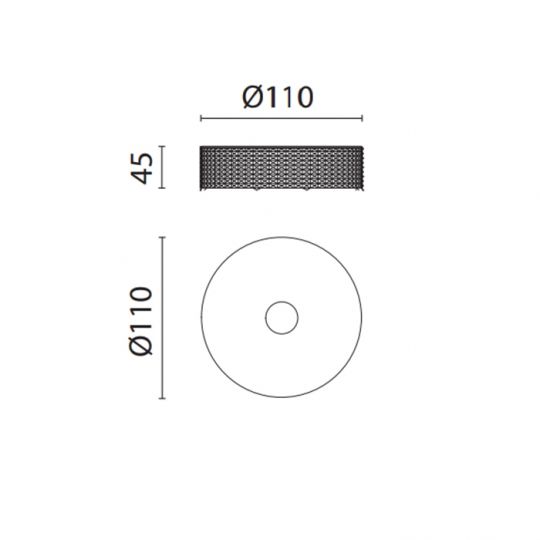 Контейнер Oasis Defile 0AGD023 11х4.5 см настольный рифленый схема 2 Контейнер Oasis Defile 0AGD023 11х4.5 см настольный рифленый схема 2