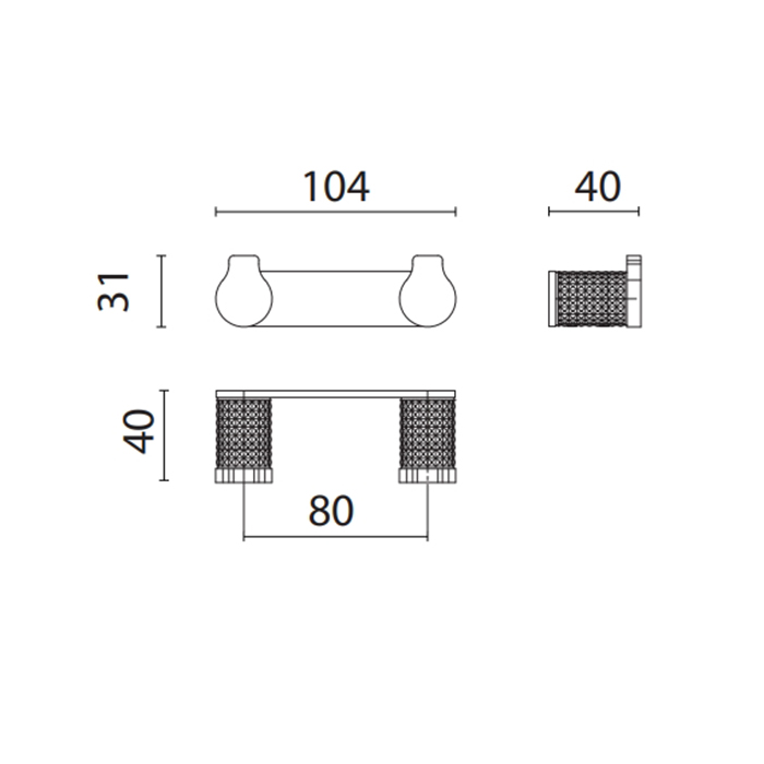 Крючок двойной Oasis Defile 0AGD002 подвесной ФОТО