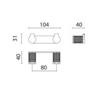 Крючок двойной Oasis Defile 0AGD002 подвесной схема 2
