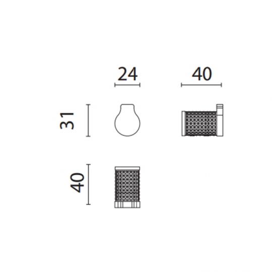 Крючок подвесной Oasis Defile 0AGD001 схема 4
