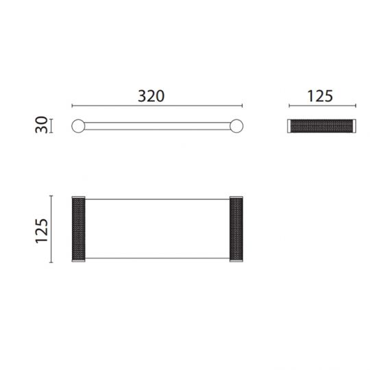 Лоток стеклянный 32х12.5х3 см Oasis Defile 0AGD028OR настольный схема 2 Лоток стеклянный 32х12.5х3 см Oasis Defile 0AGD028OR настольный схема 2