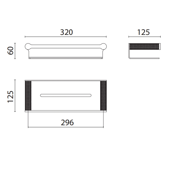 Полка для душа Oasis Defile 0AGD008 32 см подвесная ФОТО