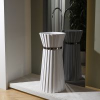 Раковина напольная Oasis Plisse 0PI440CE 44x95 см без отверстий с донным клапаном схема 5