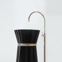 Раковина напольная Oasis Plisse 0PI440CE 44x95 см без отверстий с донным клапаном схема 7