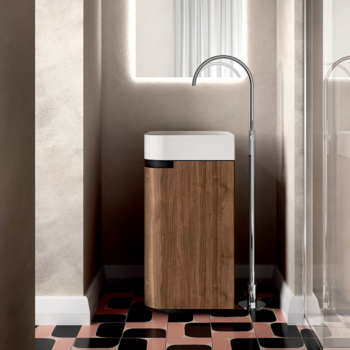 Изображение Комплект мебели №23 Oasis Profilo 45х45х200 см напольная тумба с раковиной