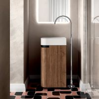 Комплект мебели №23 Oasis Profilo 45х45х200 см напольная тумба с раковиной схема 1