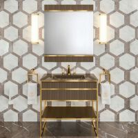 Комплект мебели №21 Oasis Academy 85х53х200 см напольная консоль с интегрированной в столешницу раковиной схема 1