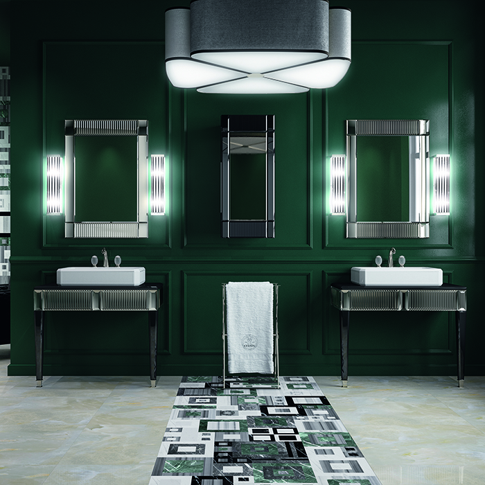 Изображение Комплект мебели напольный №2 Oasis Rialto 98x51x200 см с накладной раковиной