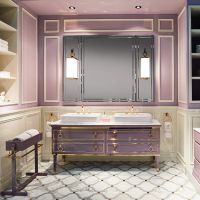 Комплект мебели №14 Oasis Lutetia 180х56х230 см напольная консоль с раковиной и столешницей схема 1