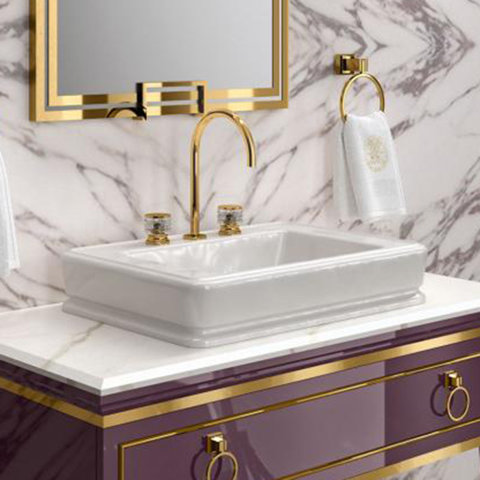 Раковина накладная Oasis 0LTOPT91 65х47 см с 3 отверстиями