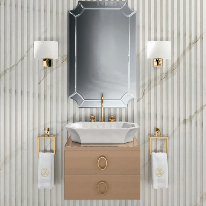 Изображение Накладная раковина Oasis OPT99 70х48 см три отверстия