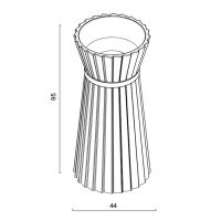 Раковина Oasis Plisse 0PI440NL напольная 44х95 см без отверстия и перелива в комплекте с донным клапаном схема 4