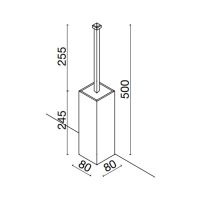 Туалетный ёршик Oasis Square 0SQR00905000008 напольный схема 4
