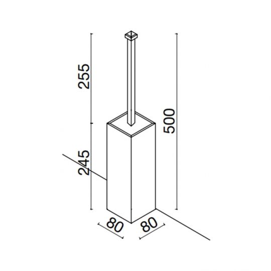 Туалетный ёршик Oasis Square 0SQR00905000008 напольный схема 4