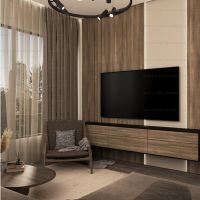 Скрытый карниз Gips-SK60 в интерьере общий план
