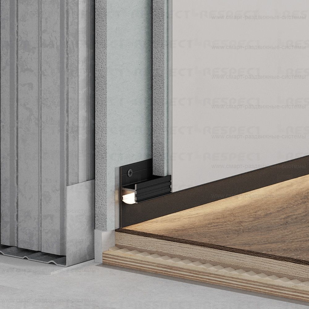 Теневой профиль Respect 6625 белый муар