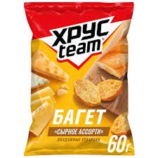 Сухарики ”Хрусteam” с сырным ассорти
