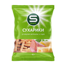 Сухарики ”Smart” со вкусом ветчины и сыра