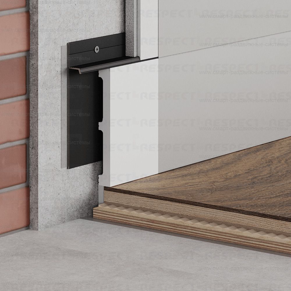 Cкрытый плинтус Respect Standart 4093 без полки